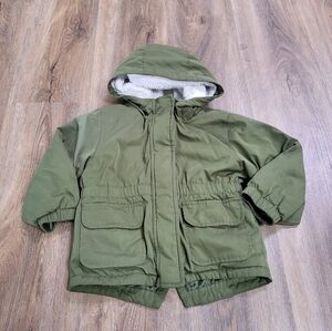 Wonder Nation Baby Toddler Girls Hooded Jacket Lightweight Green Size 2T Pockets